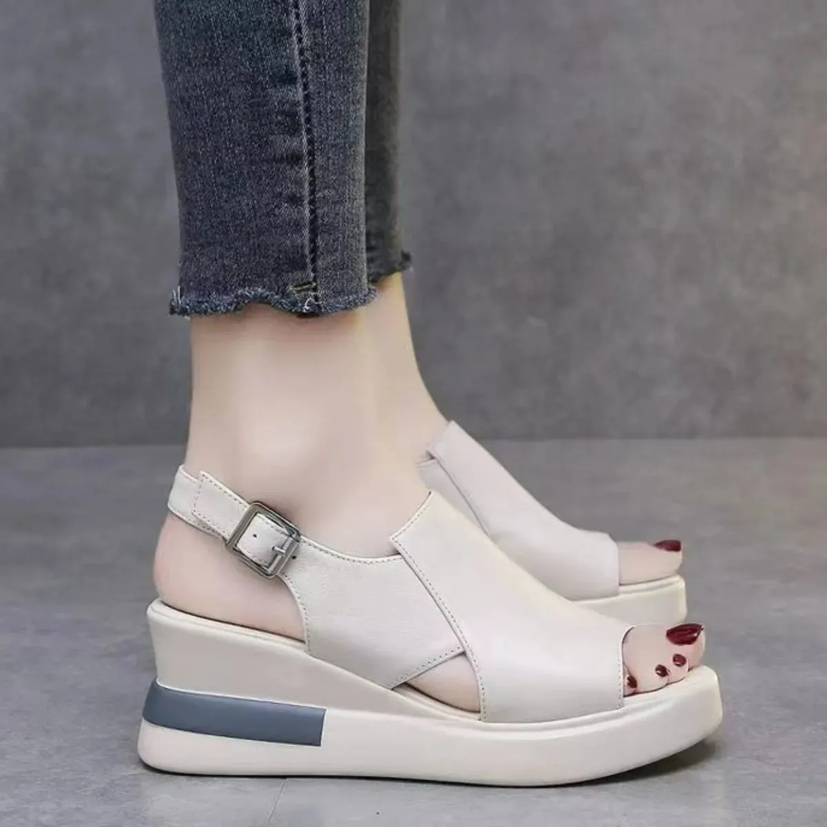 Open Toe Wedge Sandals