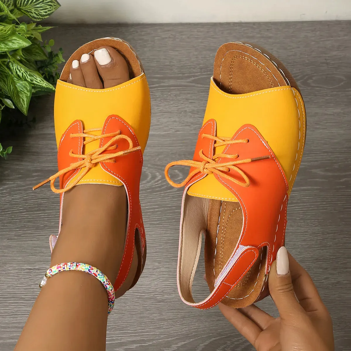Open Toe Wedge Sandals