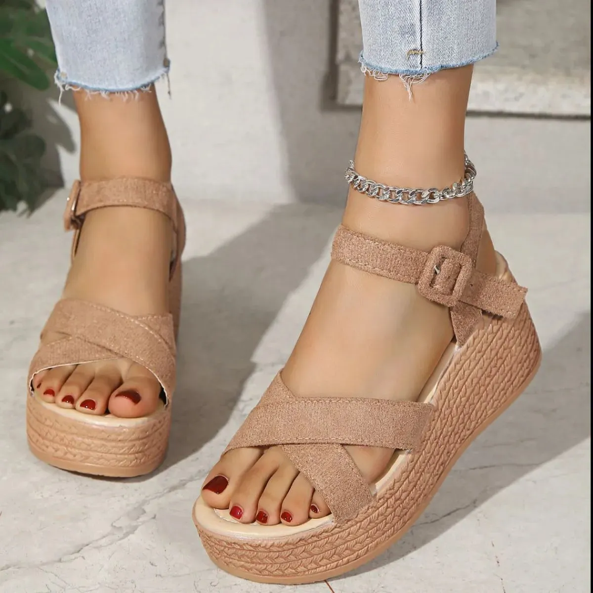 Open Toe Wedge Sandals