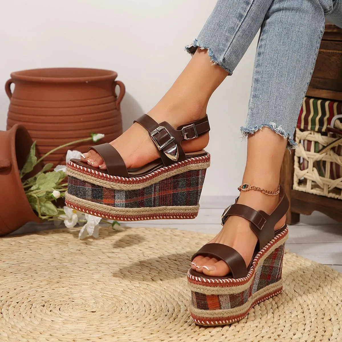 Open Toe Wedge Sandals