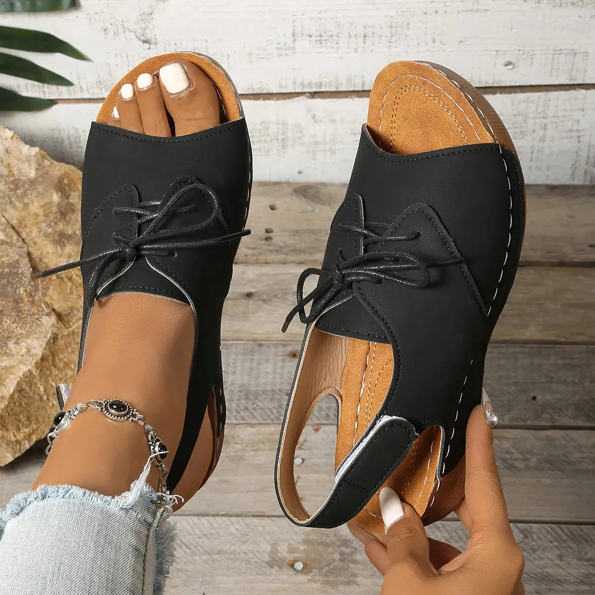 Open Toe Wedge Sandals