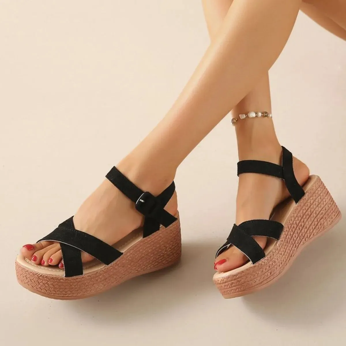 Open Toe Wedge Sandals