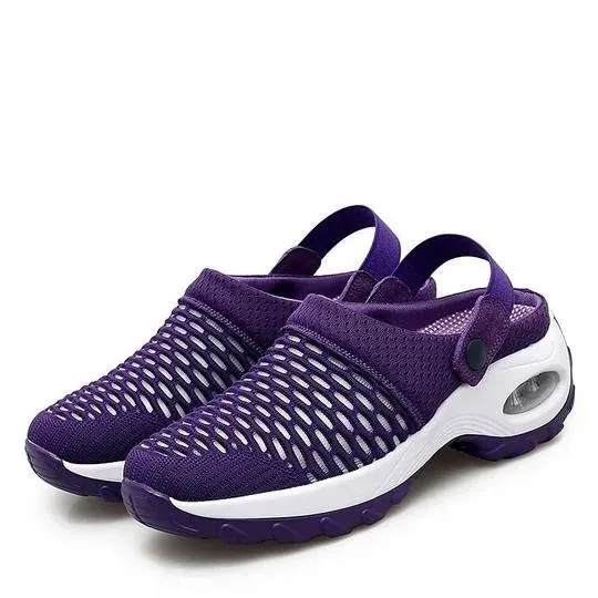 Orthopedic Women's Sandals with Air-Cushioned Sole and Mesh Upper