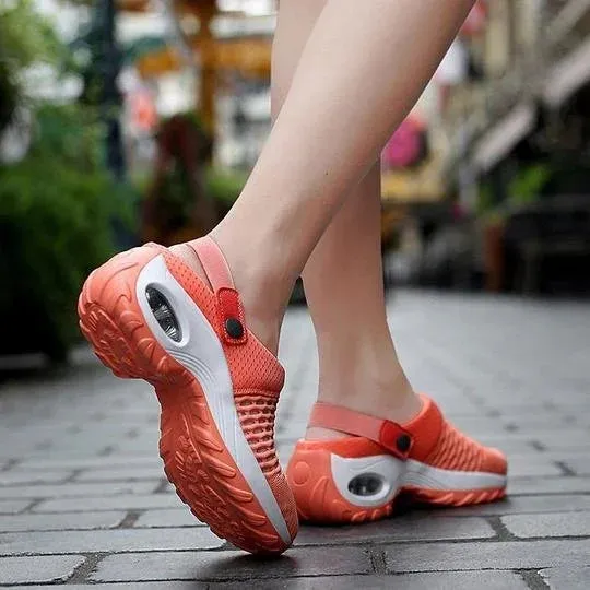 Orthopedic Women's Sandals with Air-Cushioned Sole and Mesh Upper