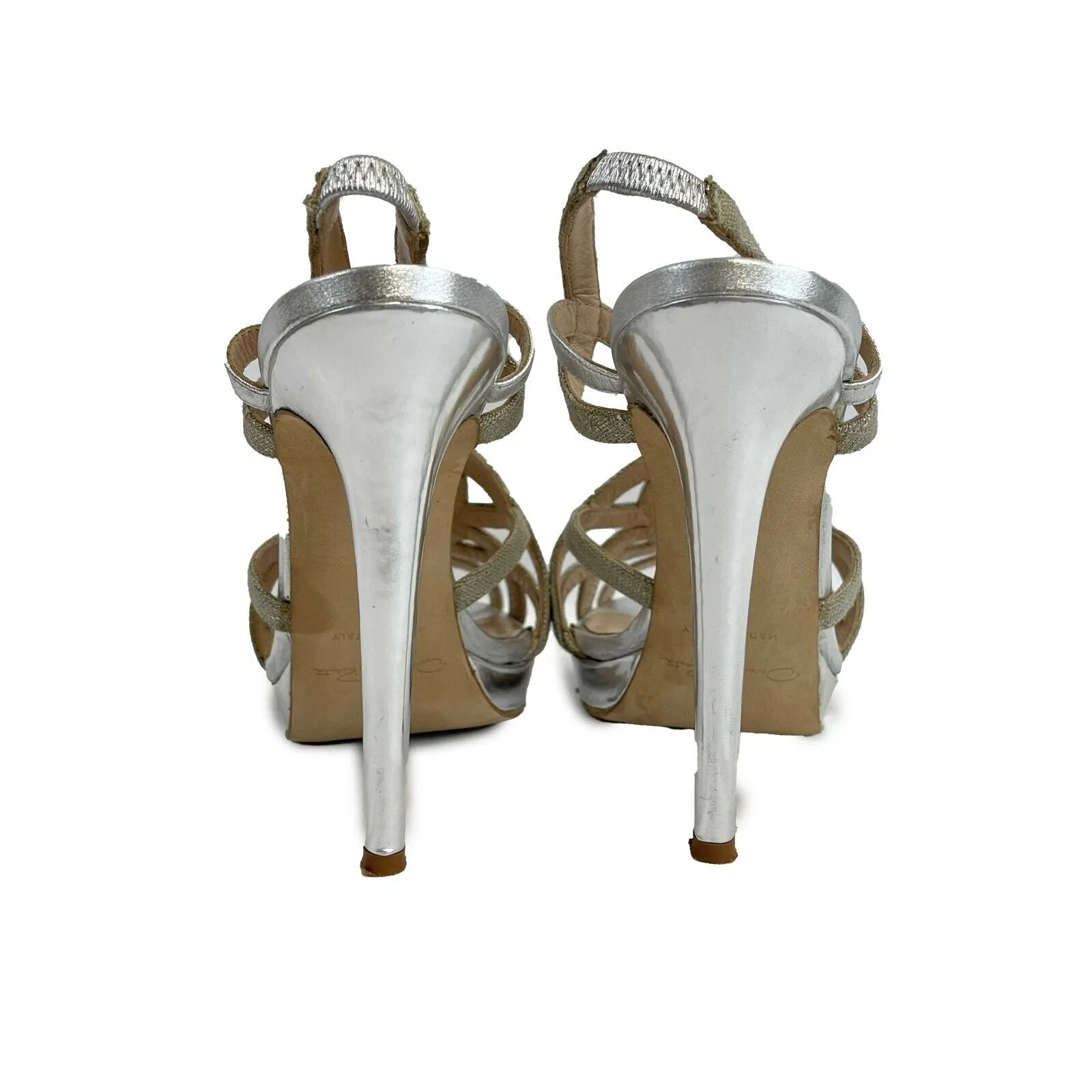 Oscar De La Renta - Romantica Strappy Sandal - Silver - EU 37.5 / US 6.5