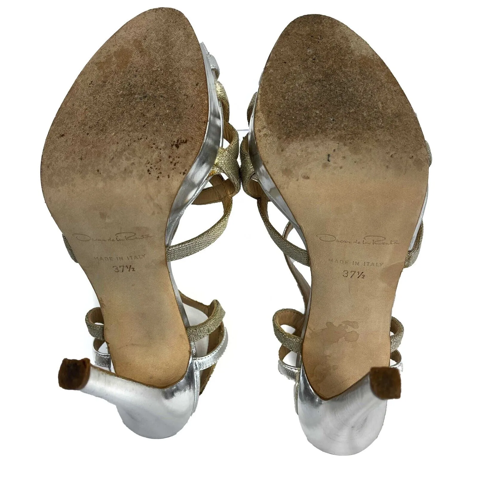 Oscar De La Renta - Romantica Strappy Sandal - Silver - EU 37.5 / US 6.5