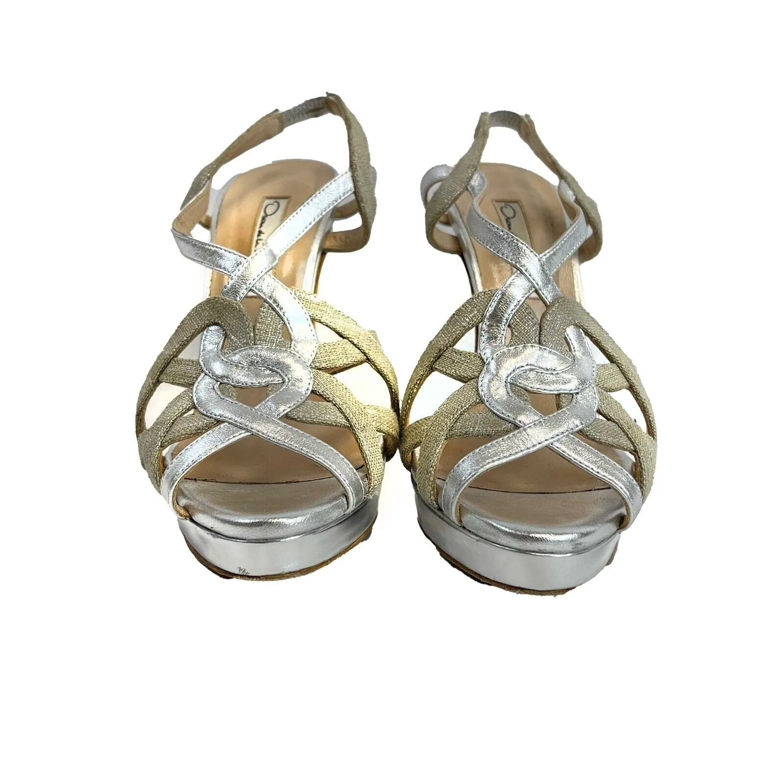Oscar De La Renta - Romantica Strappy Sandal - Silver - EU 37.5 / US 6.5