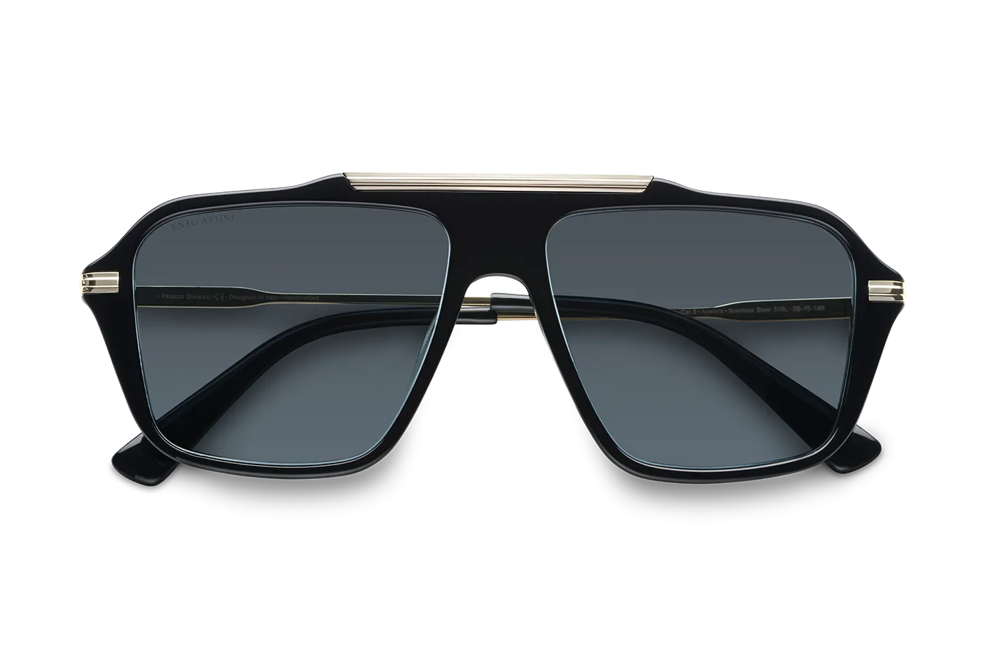 Palazzo Ducezio / Black & Gold Color   Dark Black Lens.