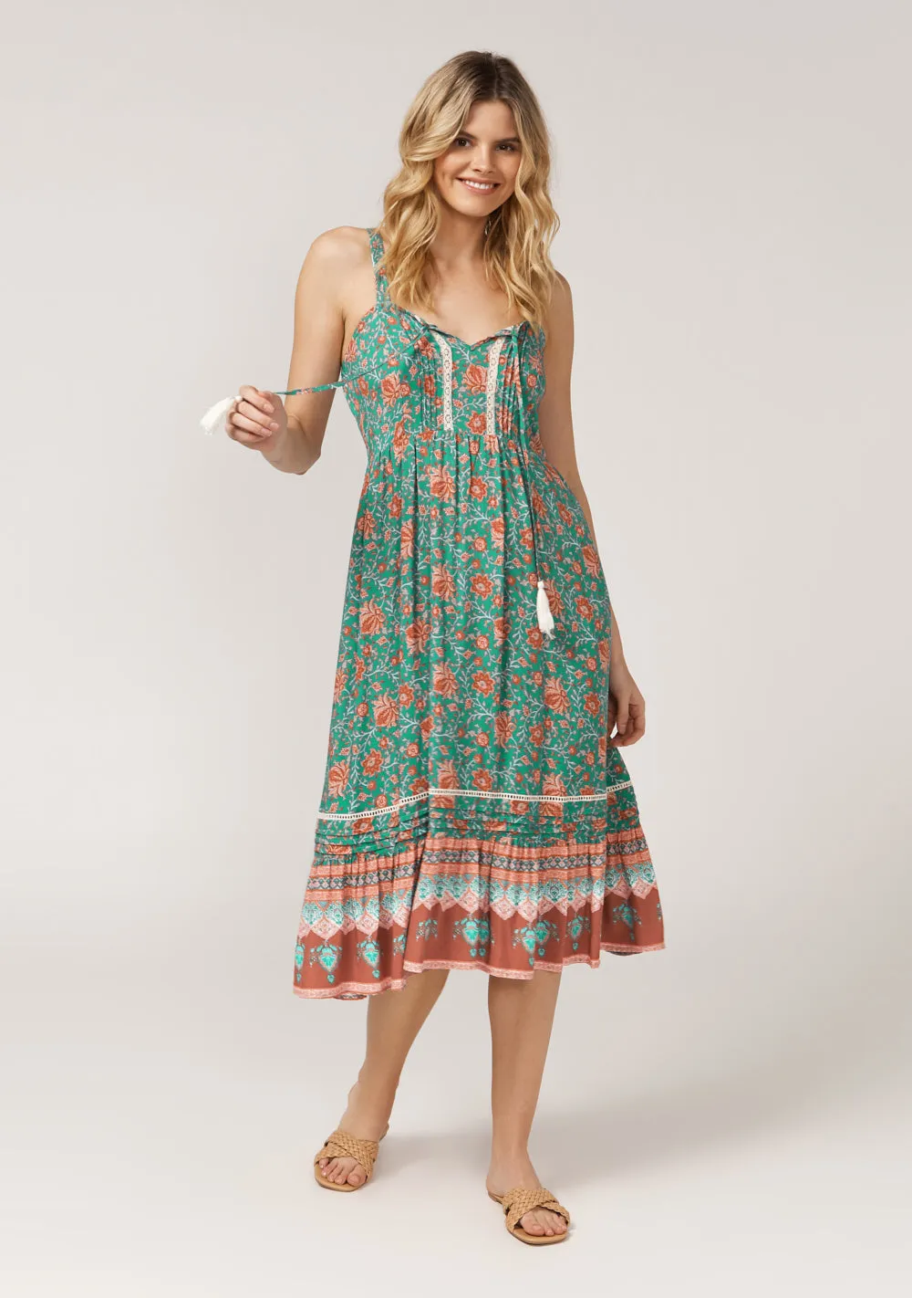 Palma Pleat Strappy Dress