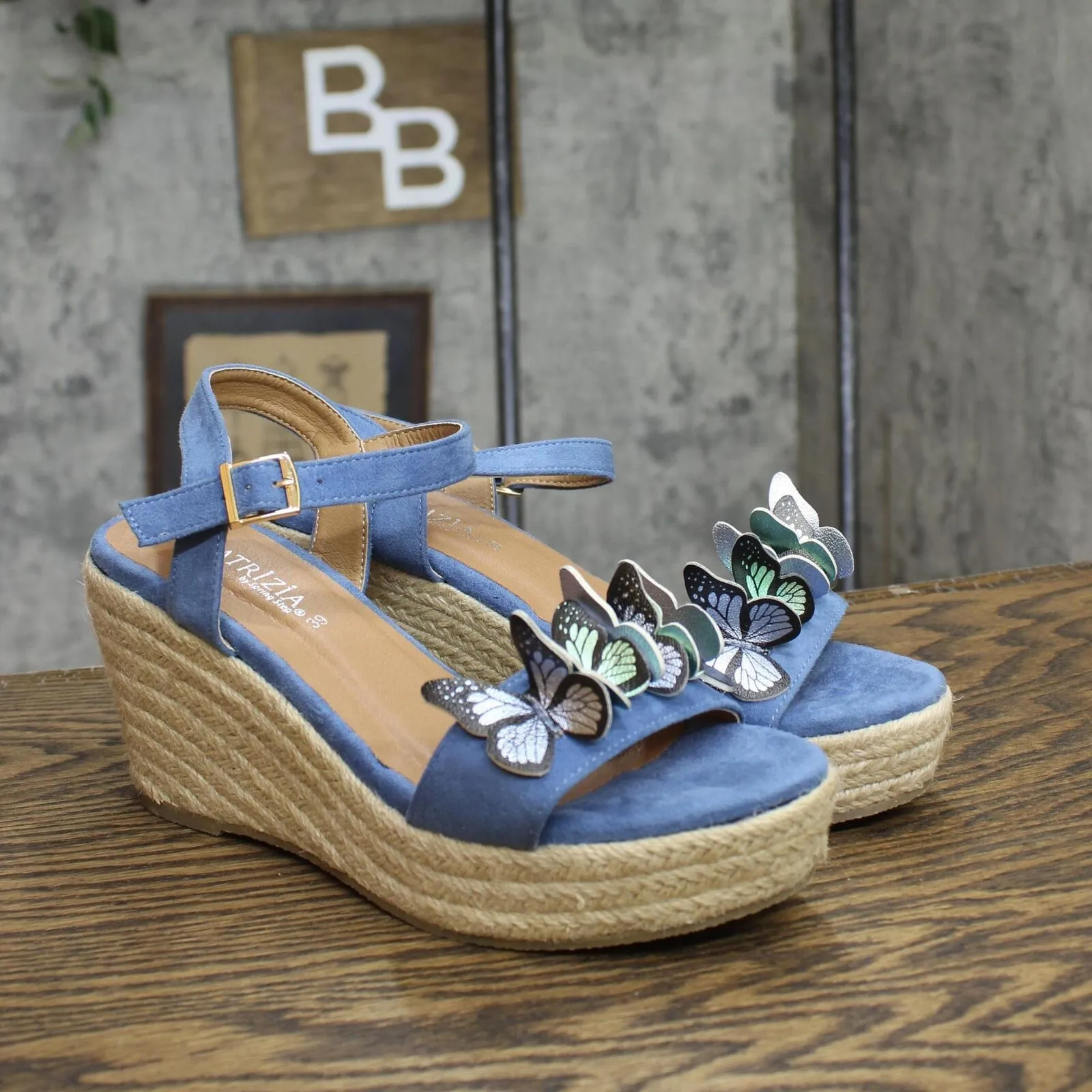 Patrizia Women's Flyaway Wedge Sandal FLYAWAYBLUE Blue 8.5M (EUR 39)
