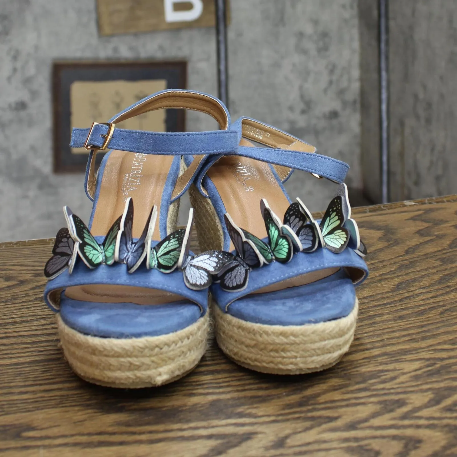 Patrizia Women's Flyaway Wedge Sandal FLYAWAYBLUE Blue 8.5M (EUR 39)