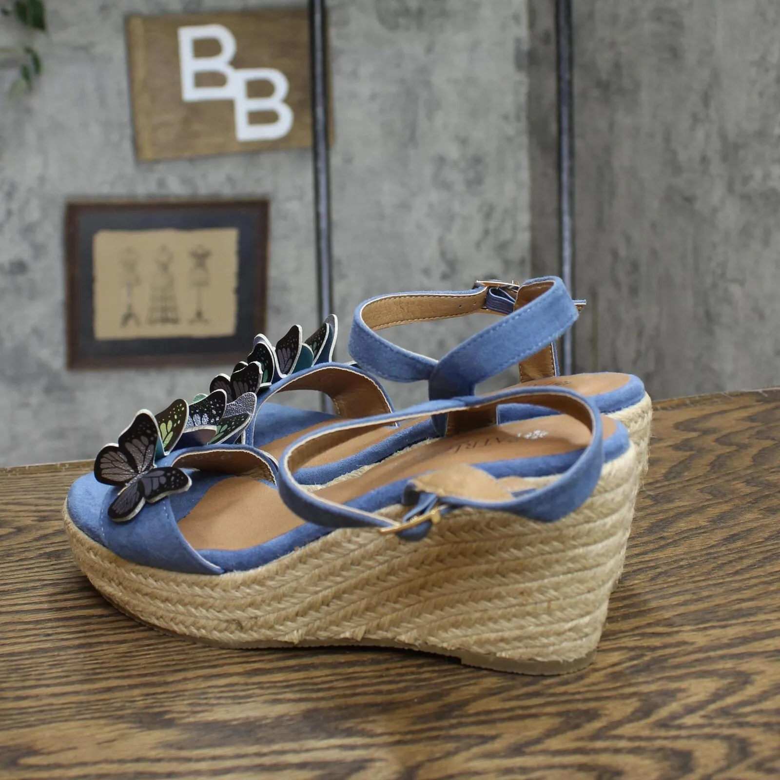 Patrizia Women's Flyaway Wedge Sandal FLYAWAYBLUE Blue 8.5M (EUR 39)