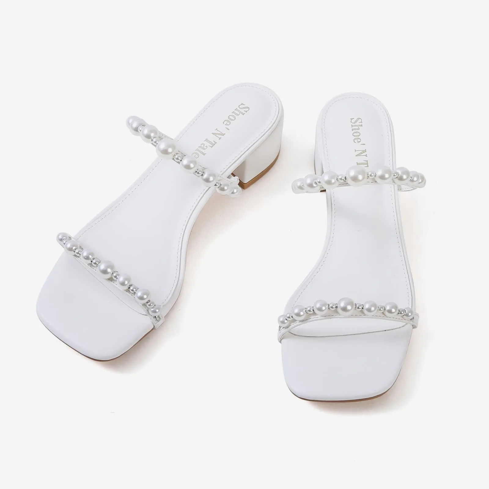 Pearl Low Square Toe Sandals