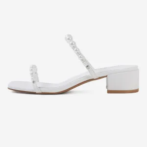 Pearl Low Square Toe Sandals