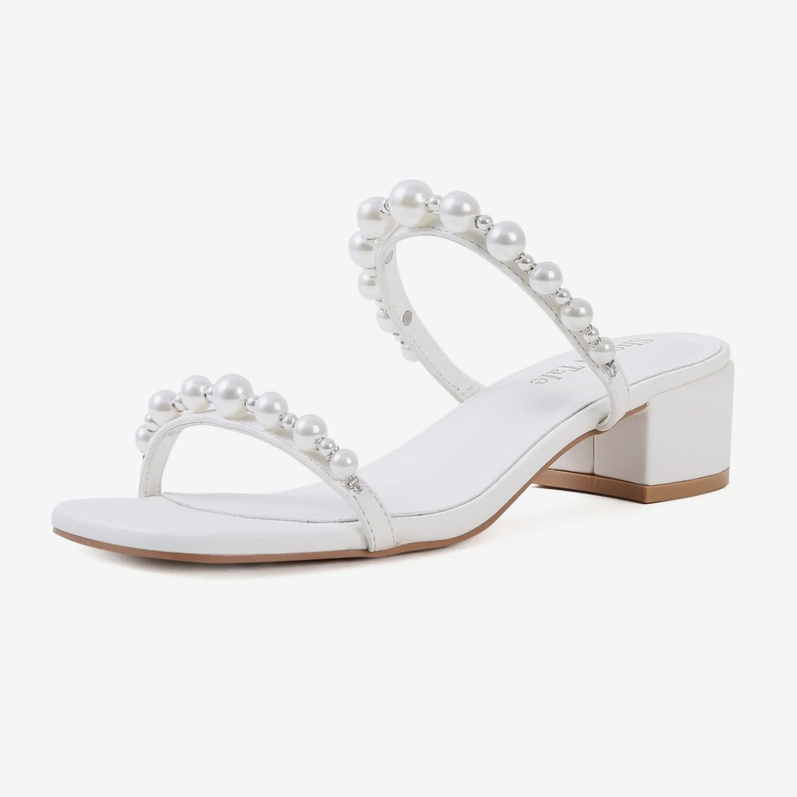 Pearl Low Square Toe Sandals