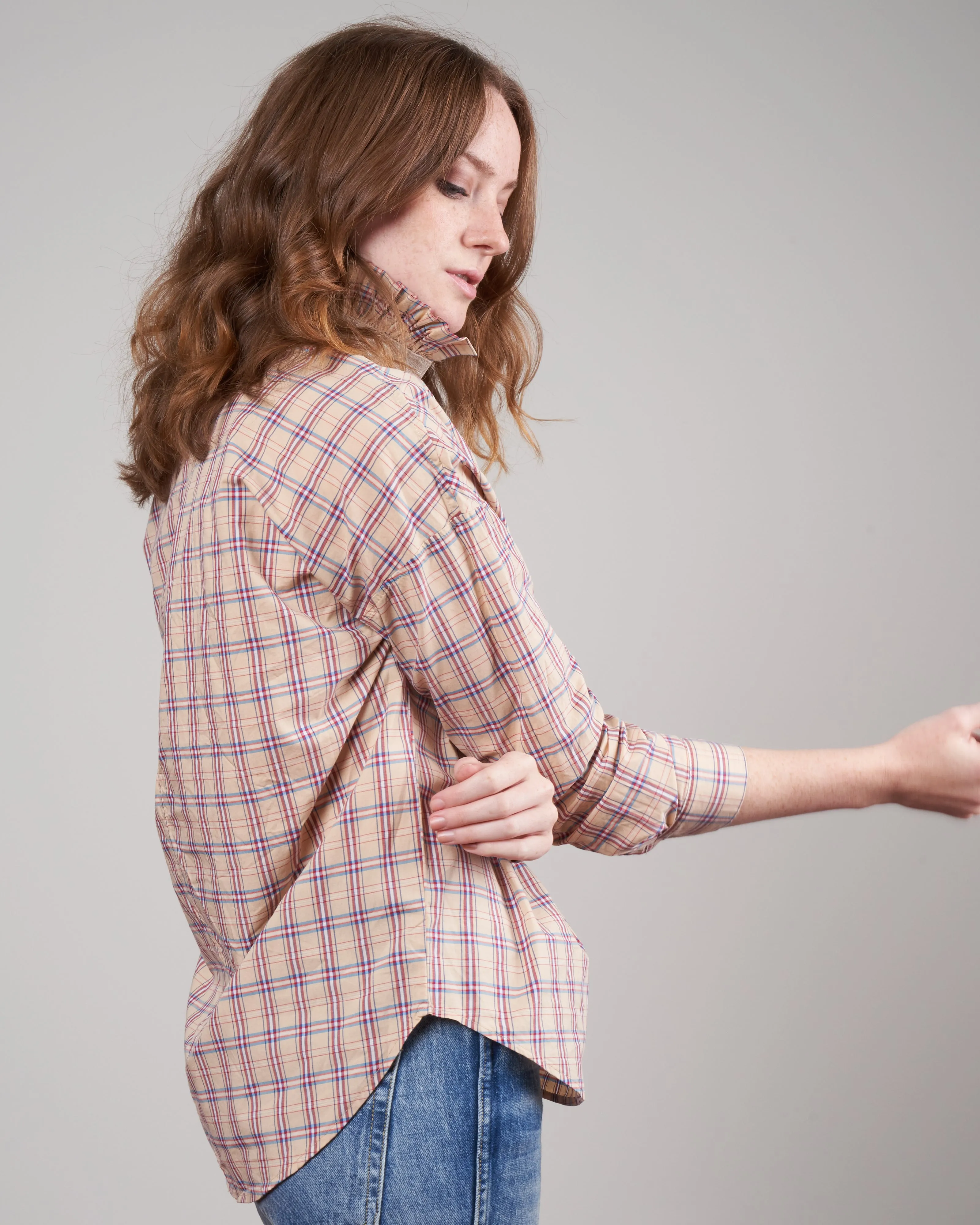 penelope plaid top - toast