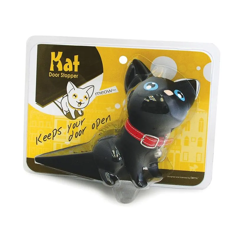 Pet Me Black Kat Door Stopper