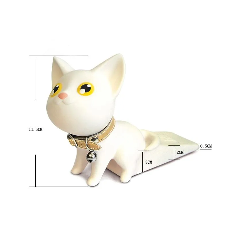 Pet Me White Kat Door Stopper
