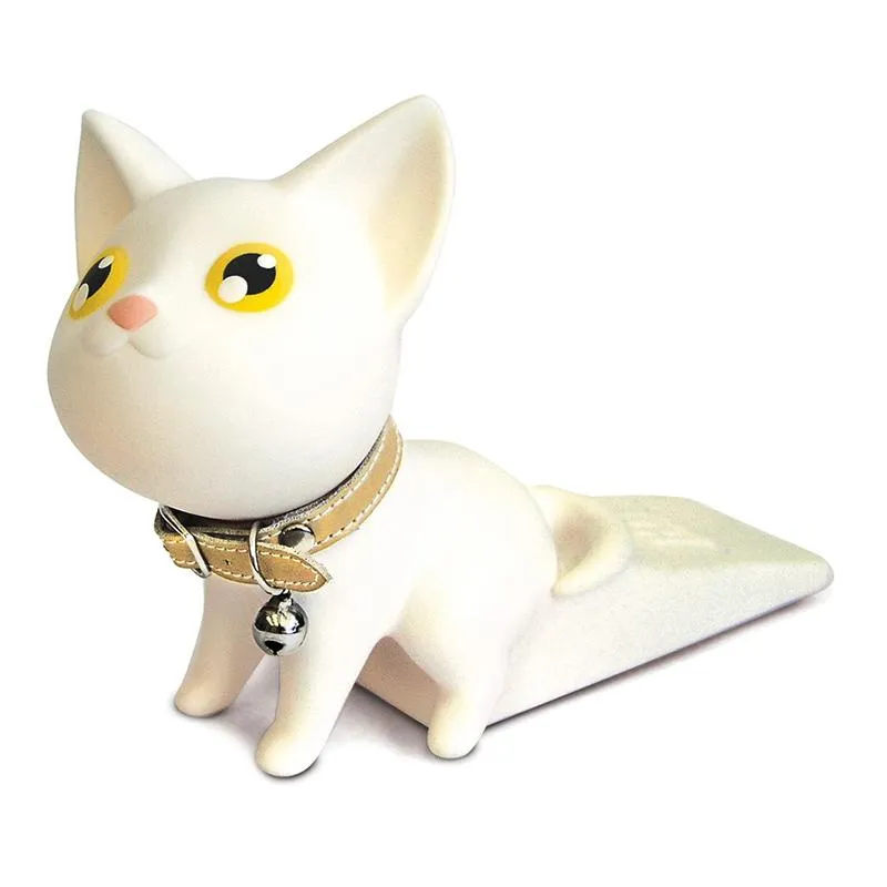 Pet Me White Kat Door Stopper