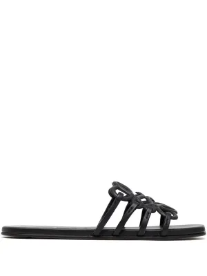 Petal anagram leather sandals