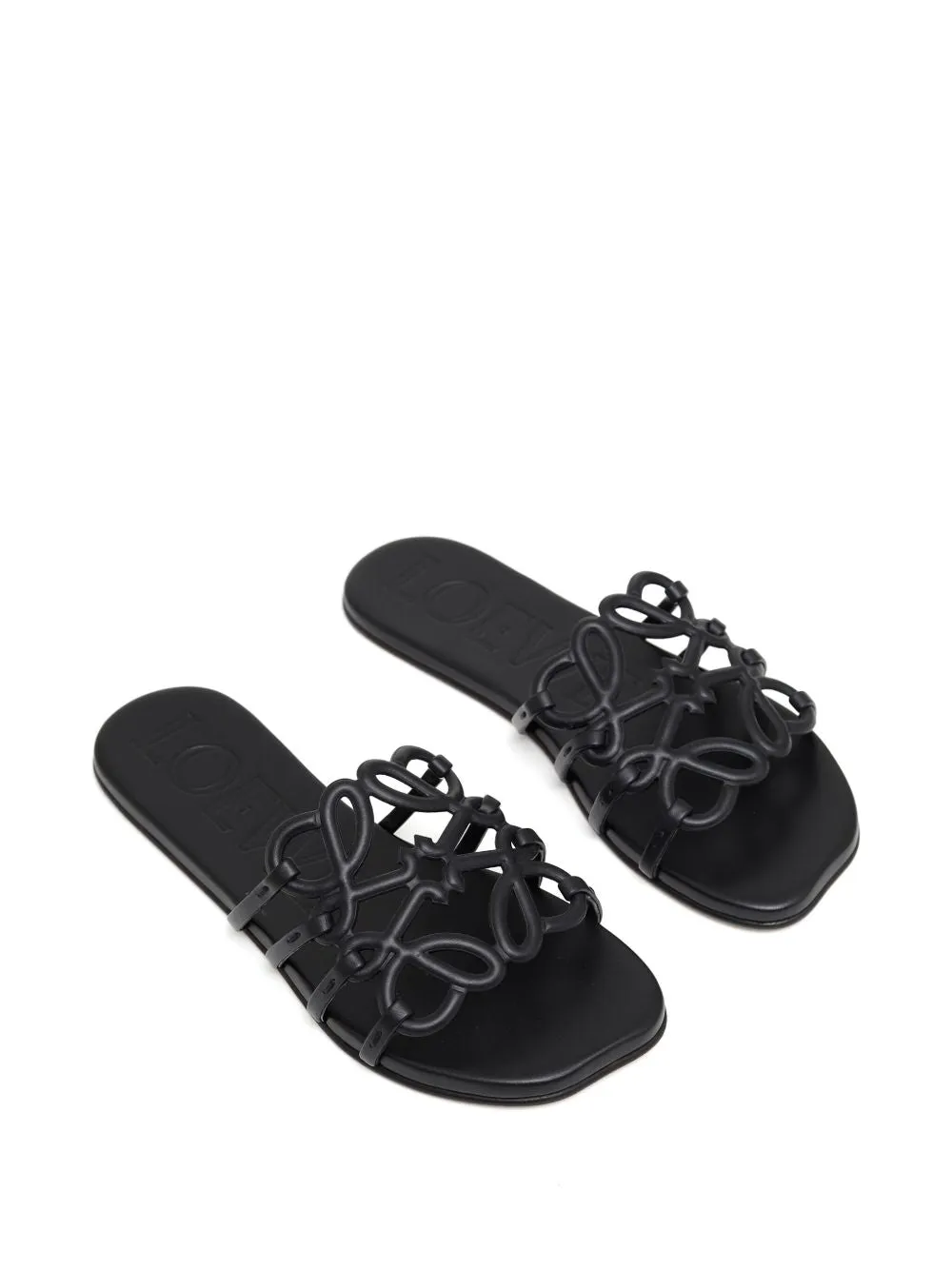 Petal anagram leather sandals