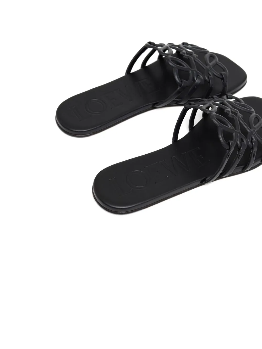 Petal anagram leather sandals