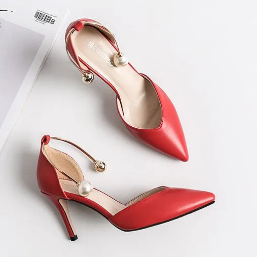 Petite Ankle Strap Heeled Sandals Angle