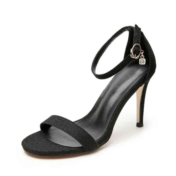 Petite One Strap Open Toe Heeled Sandals ES20