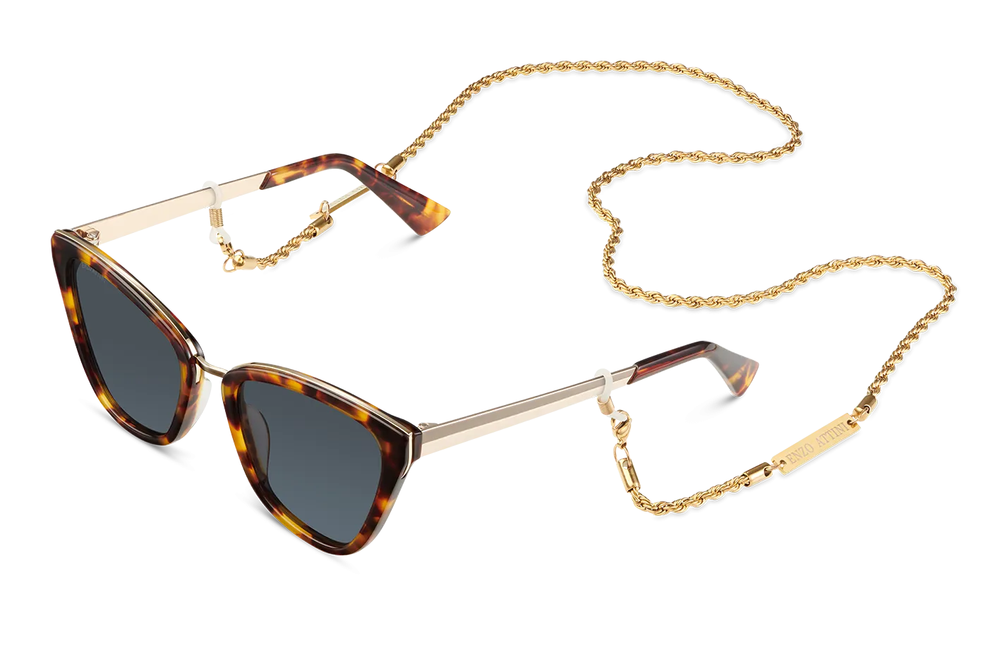 Piazza San Marco / Tortoise & Gold Color   Dark Black Lens.