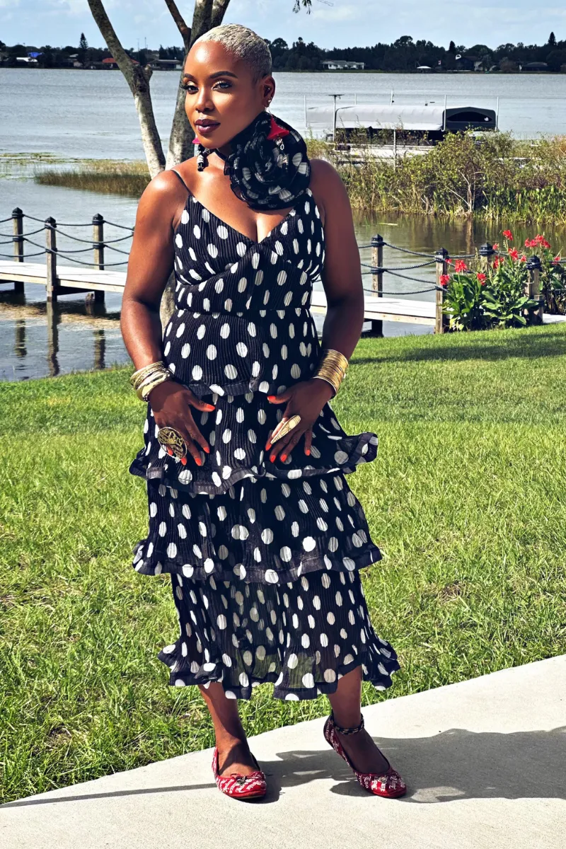 Polka Dot Charm Midi Dress (FINAL SALE)