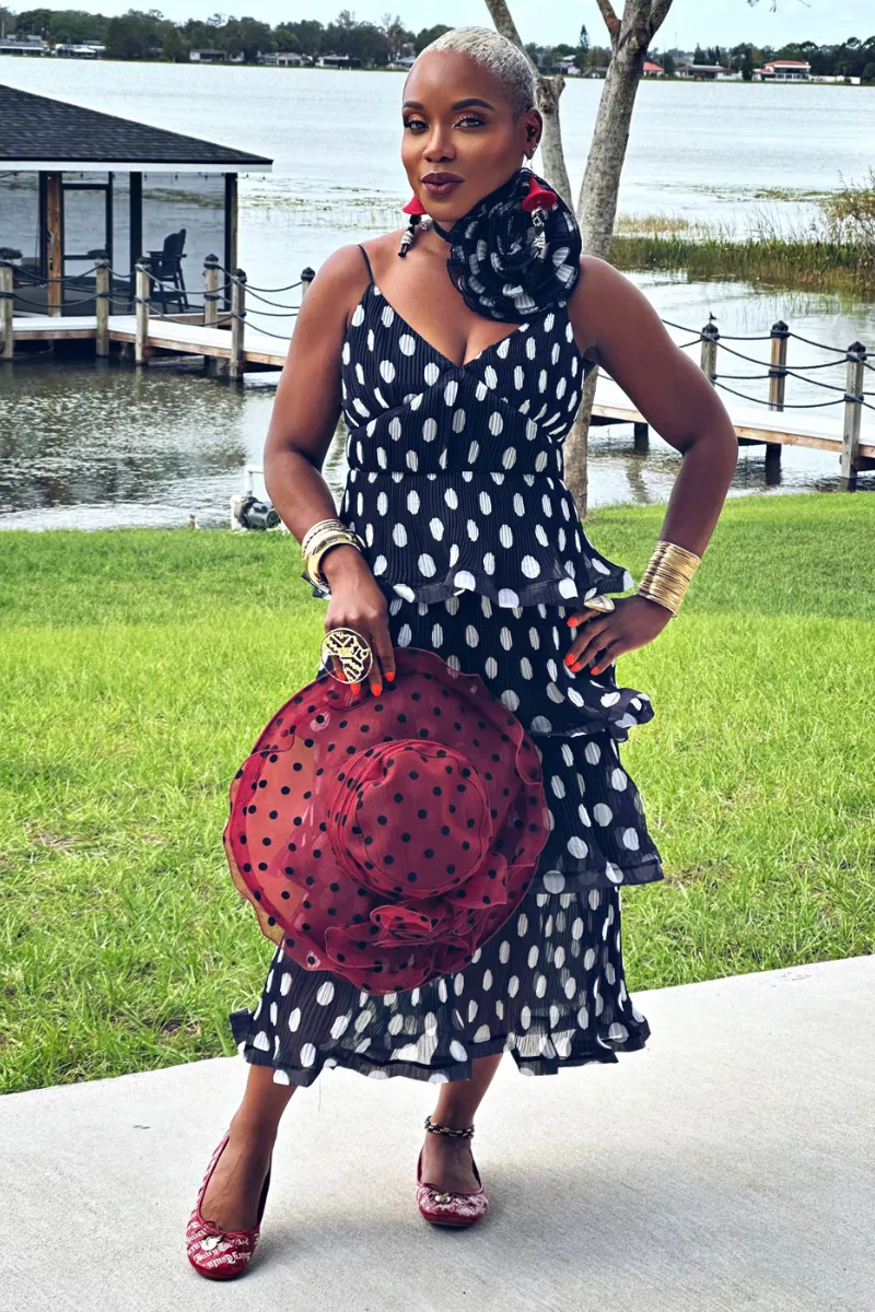 Polka Dot Charm Midi Dress (FINAL SALE)