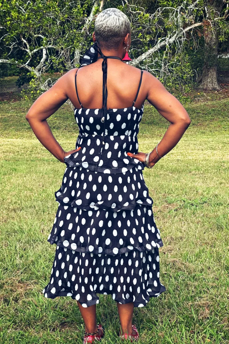 Polka Dot Charm Midi Dress (FINAL SALE)