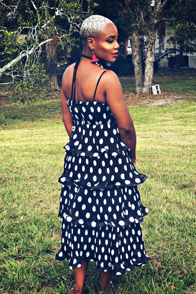Polka Dot Charm Midi Dress (FINAL SALE)