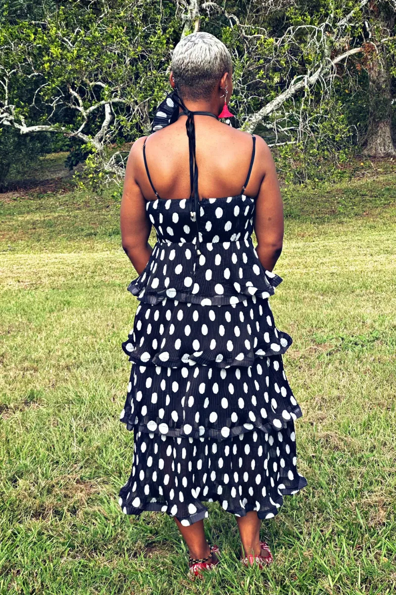 Polka Dot Charm Midi Dress (FINAL SALE)
