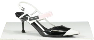 Prada Black Color Block Mary Jane Slingbacks UK 7.5 EU 40.5 👠