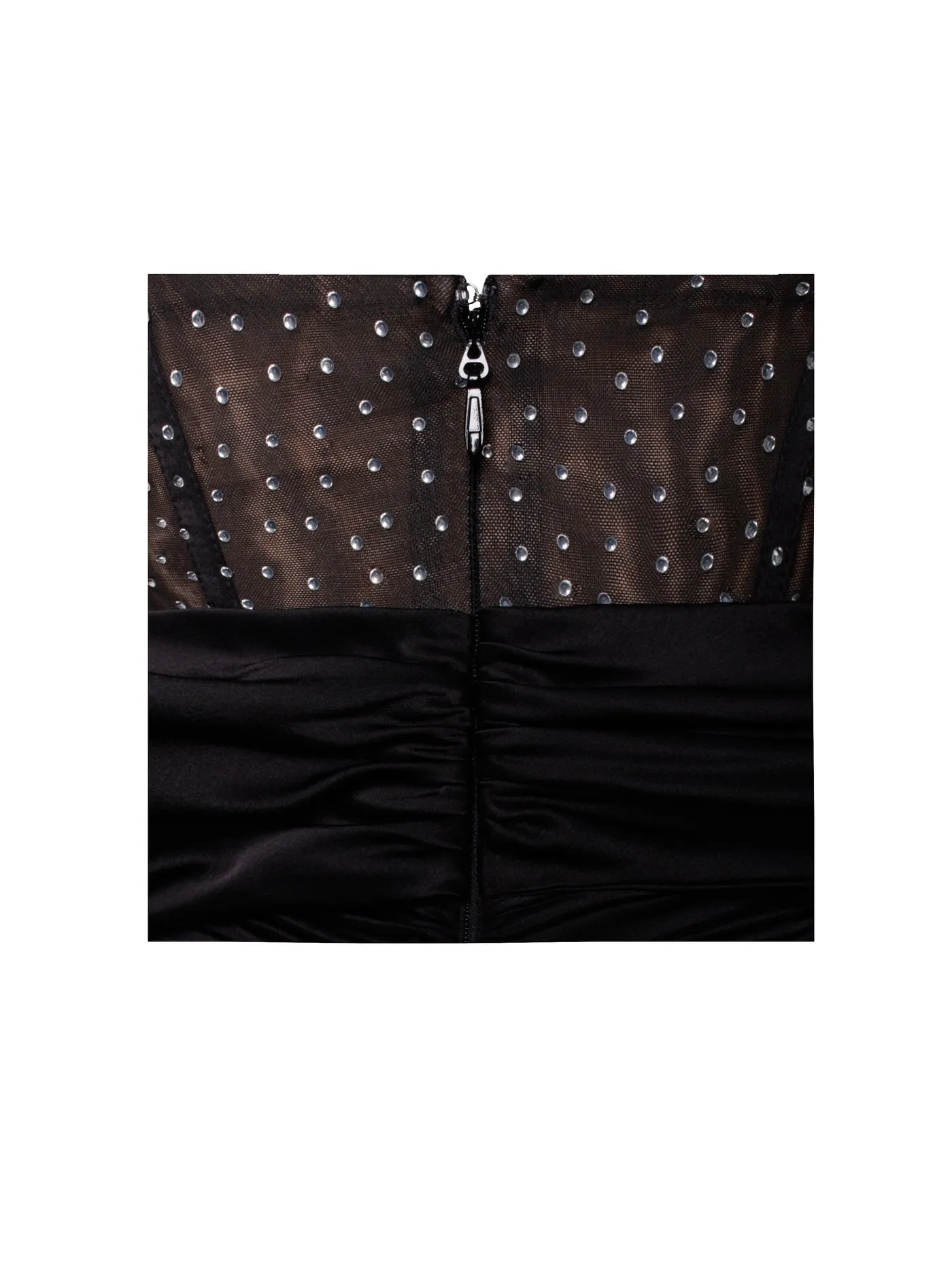 PRE-ORDER Elena Off Shoulder Corset Satin Dress with Crystals x Black