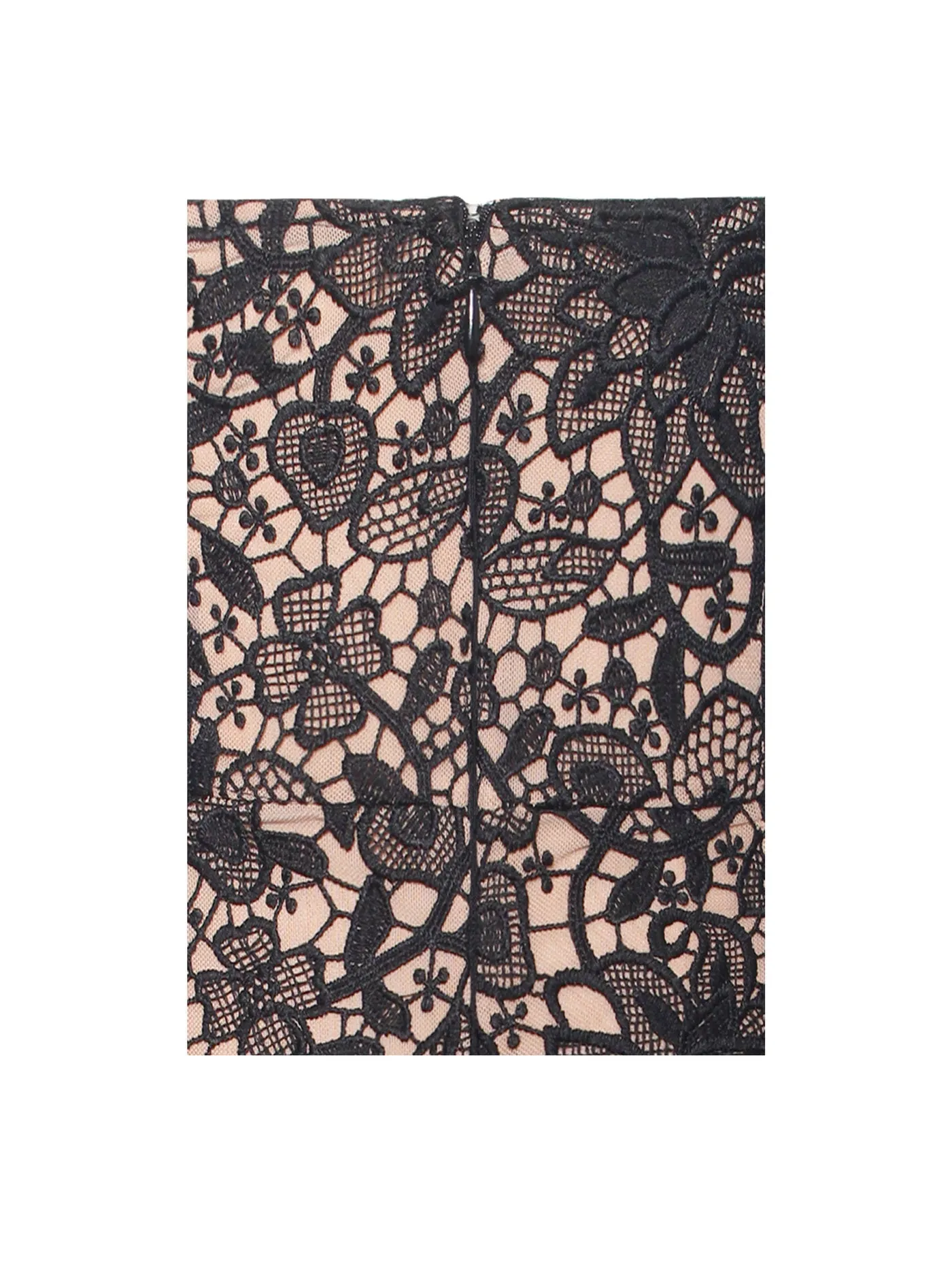 PRE-ORDER String Me Along Lace Fringed Strapless Dress x Black