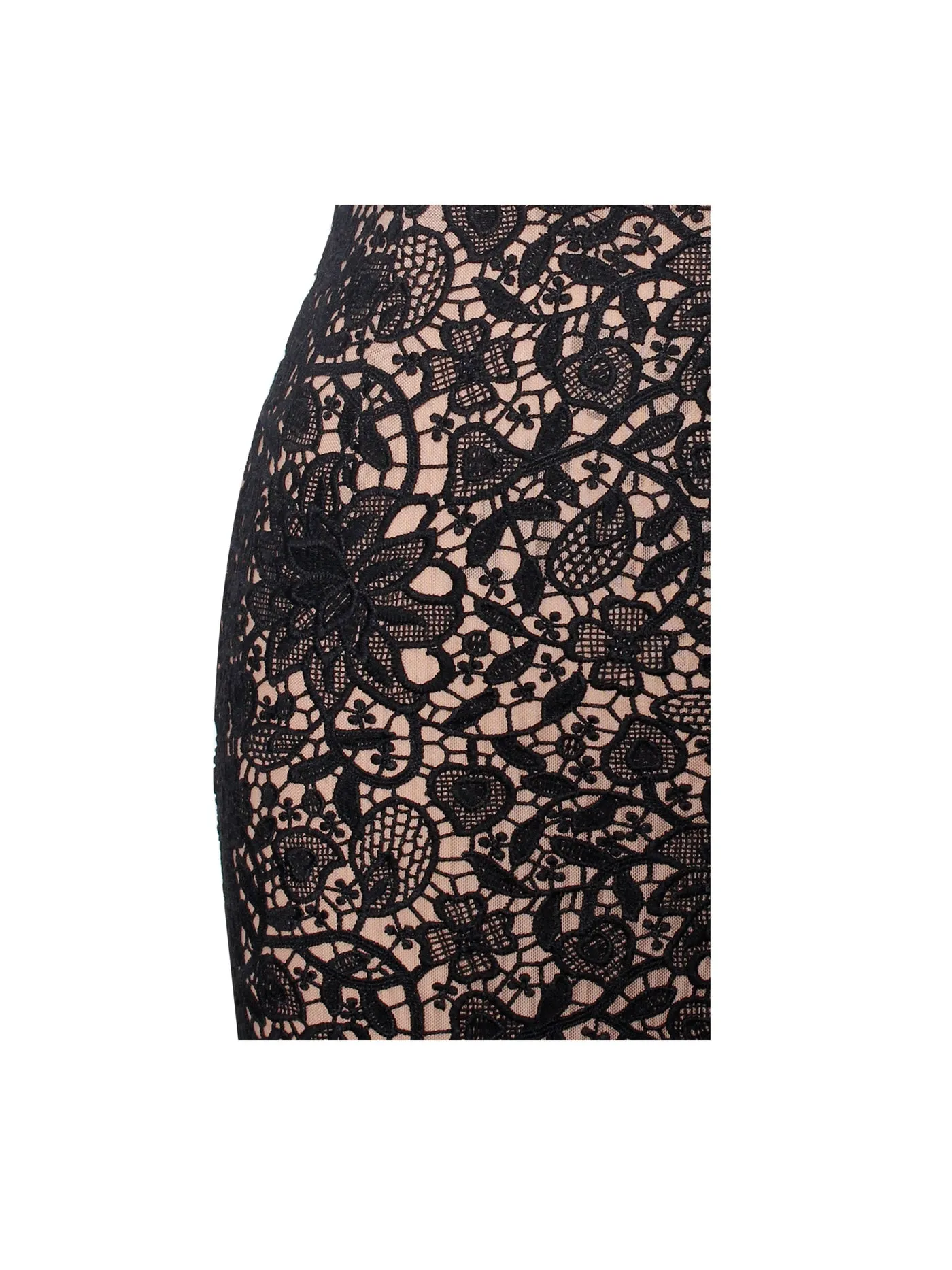 PRE-ORDER String Me Along Lace Fringed Strapless Dress x Black