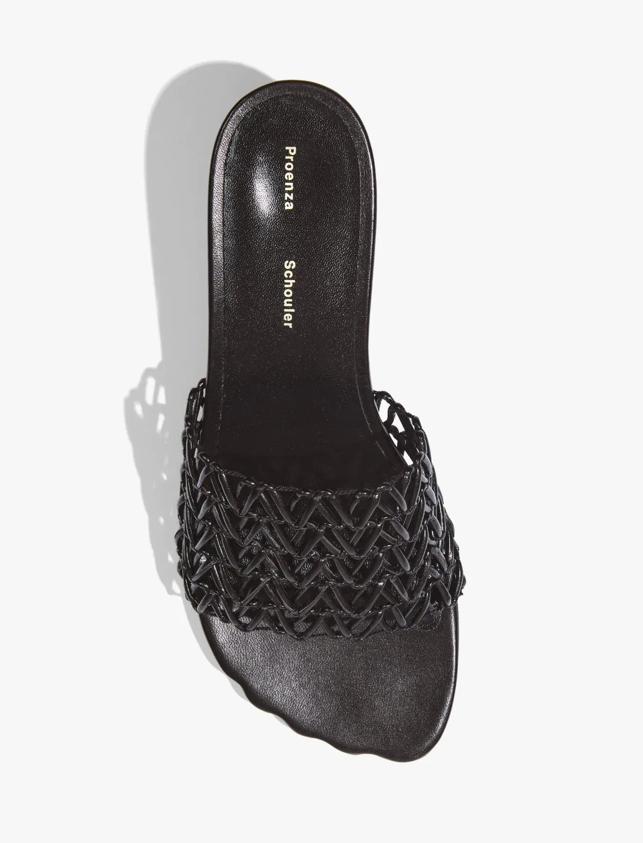 Proenza Schouler Sculpt Woven Slides - black