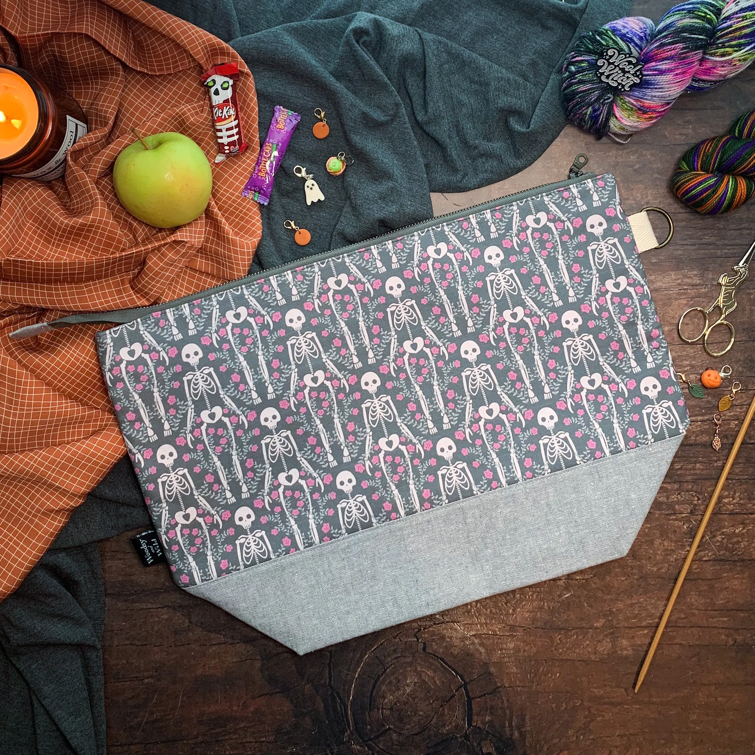 "Eternal Gardens"- Knitting Project Bag- Ready to Ship