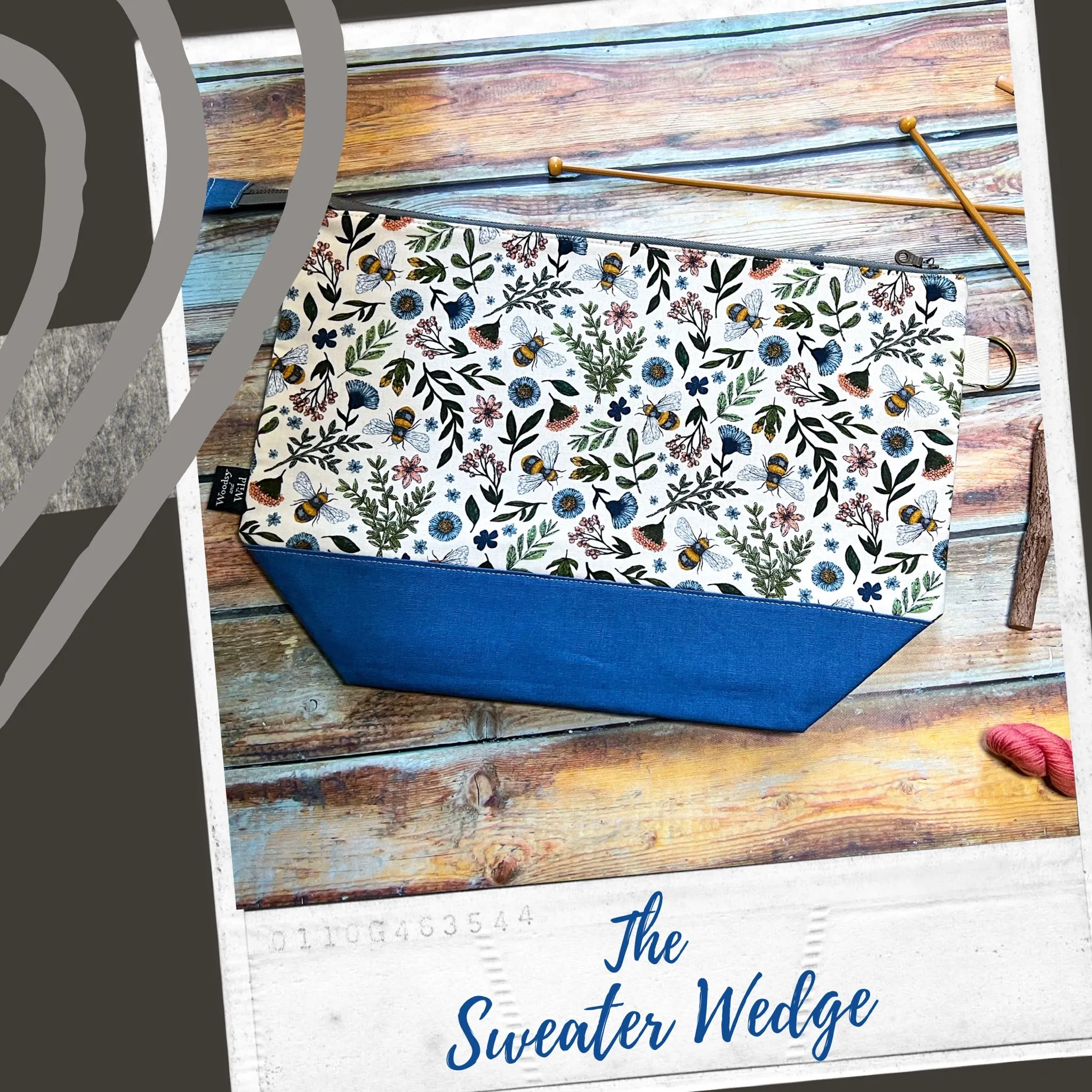 "Knit Night"- Knitting Project Bag- Ready to Ship