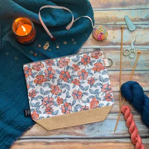 "Magnolia"- Knitting Project Bag- Ready to Ship
