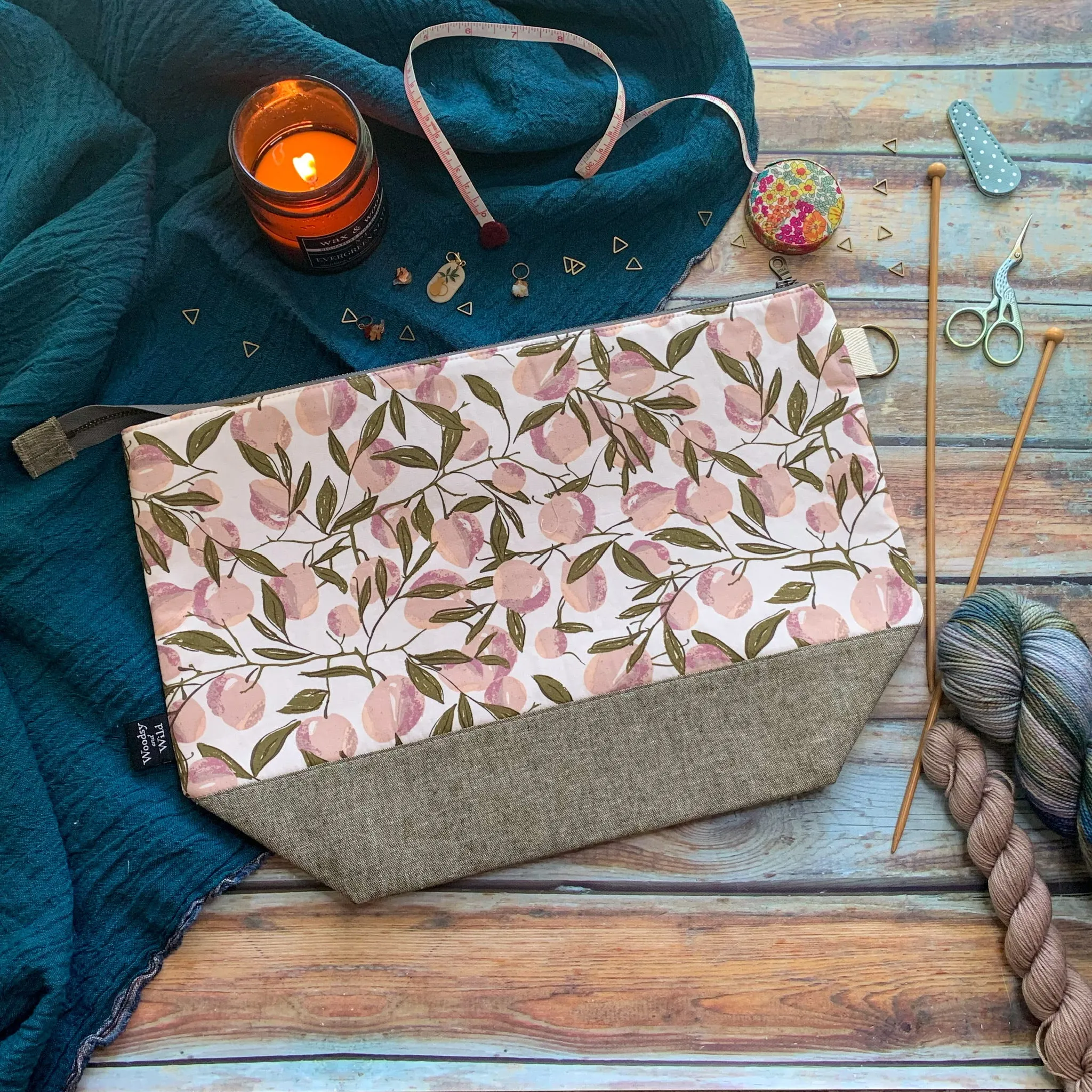 "Orchard"- Knitting Project Bag- Ready to Ship