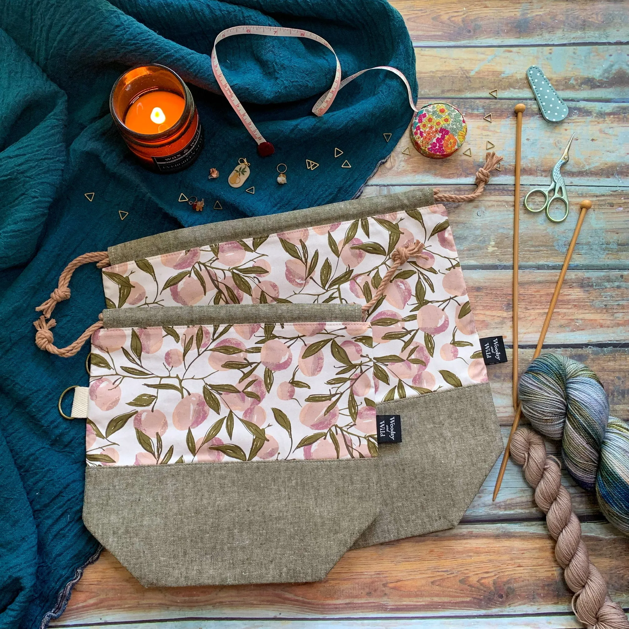 "Orchard"- Knitting Project Bag- Ready to Ship