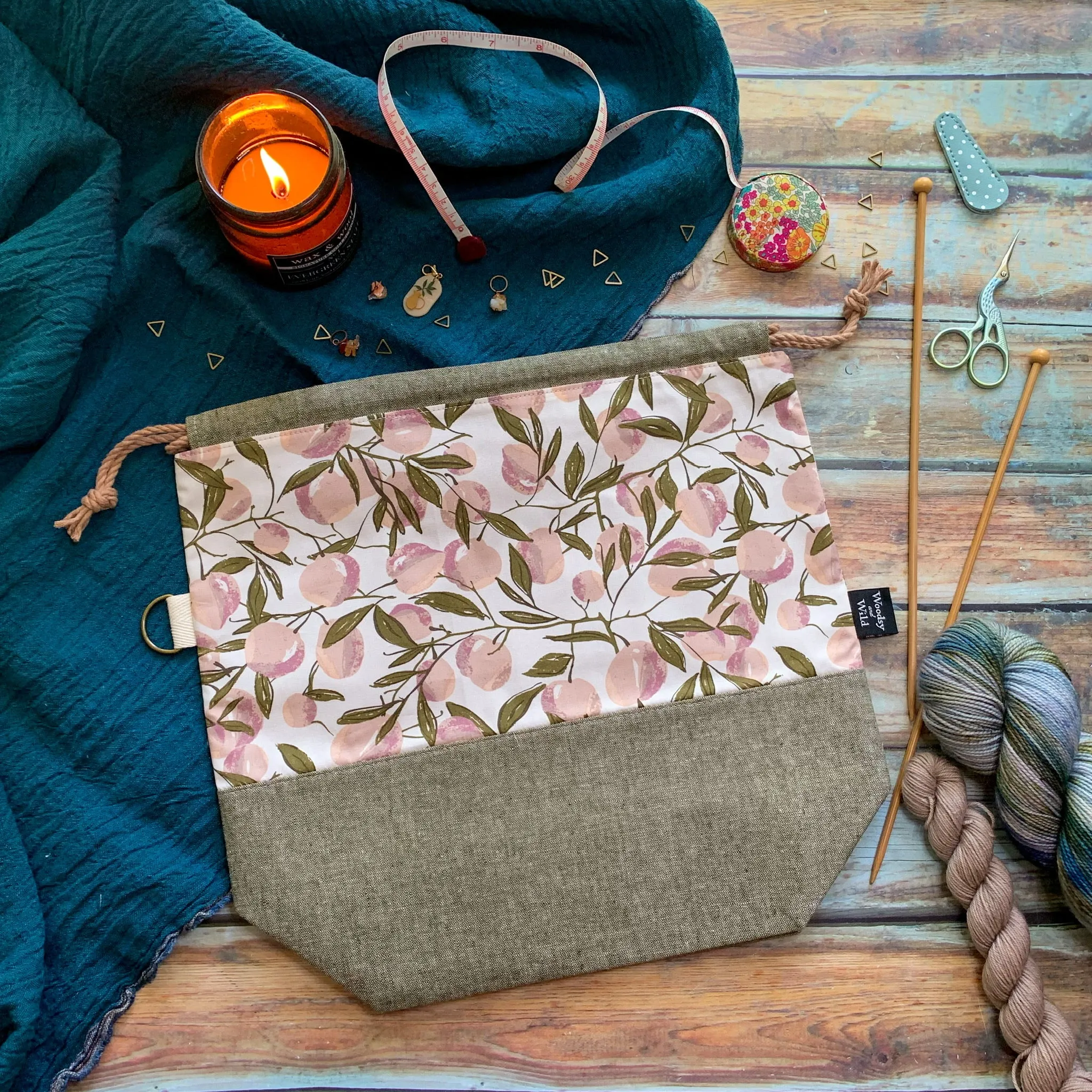 "Orchard"- Knitting Project Bag- Ready to Ship