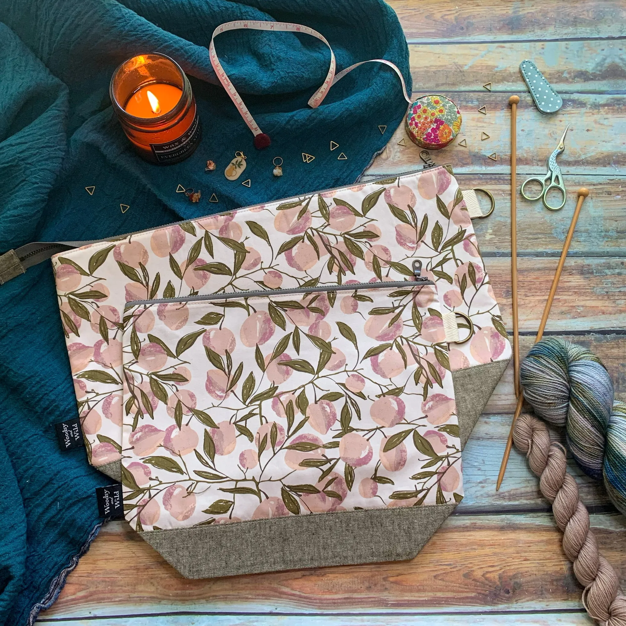 "Orchard"- Knitting Project Bag- Ready to Ship