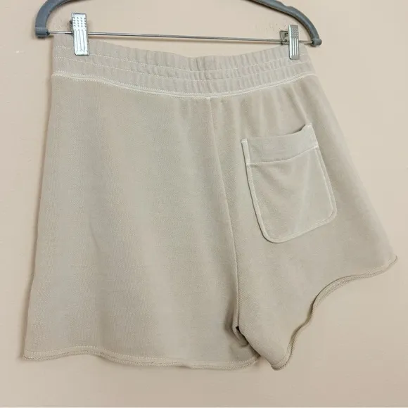 Rails Womens Jane Beige French Terry RawHem Lounge Casual Shorts Size Medium