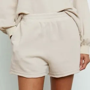 Rails Womens Jane Beige French Terry RawHem Lounge Casual Shorts Size Medium