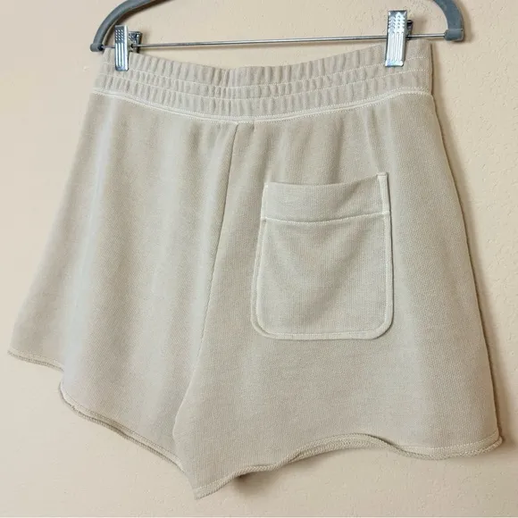 Rails Womens Jane Beige French Terry RawHem Lounge Casual Shorts Size Medium