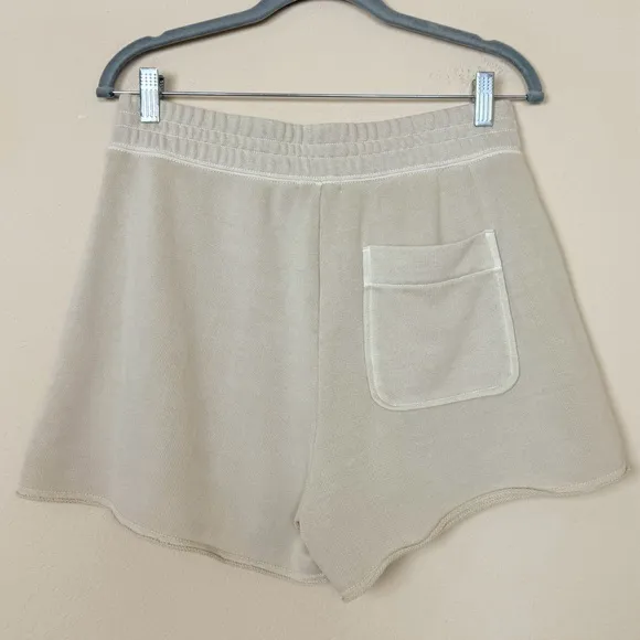 Rails Womens Jane Beige French Terry RawHem Lounge Casual Shorts Size Medium